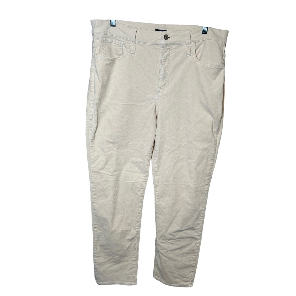 J.Crew Corduroy Pants Women's 34T Cream  Straight Leg High Rise Neutral Preppy